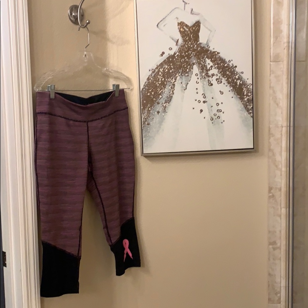 Style and Co Pink Crop Workout Leggings